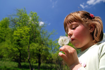 Image showing Young girl in nature