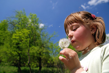 Image showing Young girl in nature