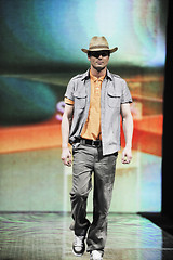 Image showing male model on fashion show