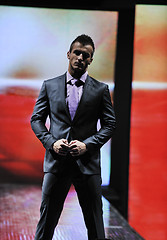 Image showing male model on fashion show