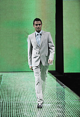 Image showing male model on fashion show