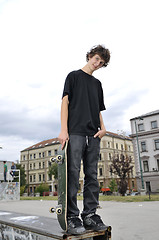 Image showing skate boarder portrait