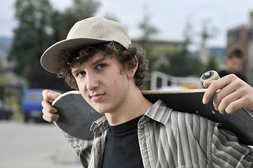 Image showing skate boarder portrait