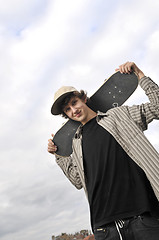 Image showing skate boarder portrait