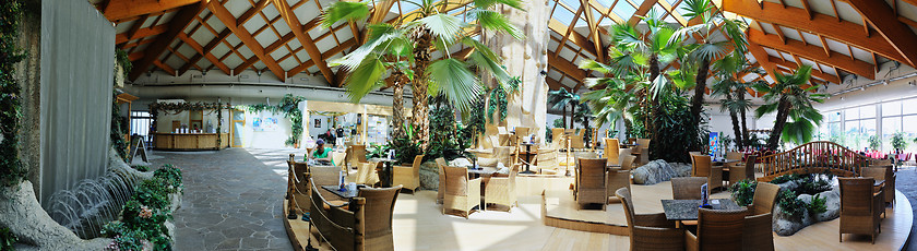 Image showing tropical restaurant indoor