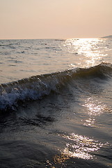 Image showing sunset on sea