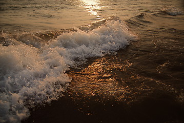 Image showing sunset on sea