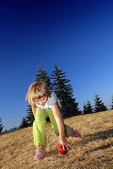 Image showing happy girl running