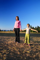 Image showing happy girls in nature