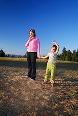 Image showing happy girls in nature