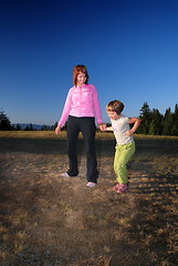 Image showing happy girls in nature