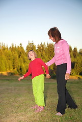 Image showing happy girls in nature