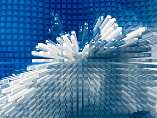 Image showing white and blue background with strips