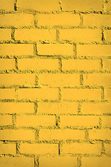 Image showing yellow brick wall