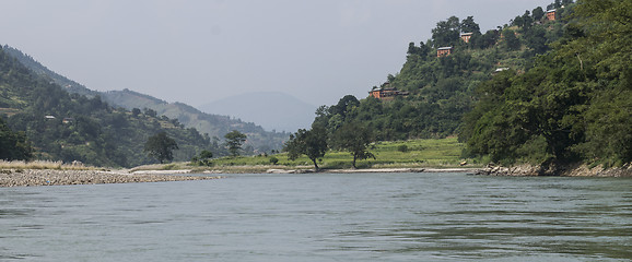 Image showing river in sun koshi, nepal