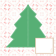 Image showing Christmas card. christmas tree. new year concept