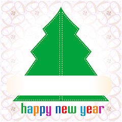 Image showing Christmas tree applique background