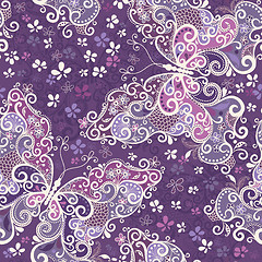 Image showing Seamless violet motley pattern