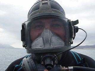 Image showing Diver with mask