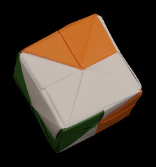 Image showing Paper cubes folded origami style.