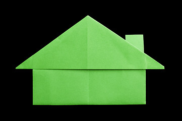 Image showing House paper made folded origami style