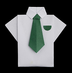 Image showing Isolated paper made white shirt.