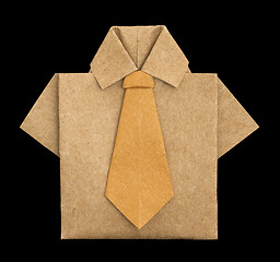 Image showing Isolated paper made brown shirt.