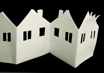 Image showing House paper made folded origami style