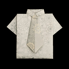 Image showing Isolated paper made shirt.