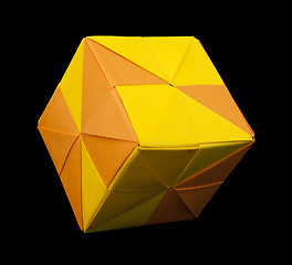 Image showing Paper cubes folded origami style.