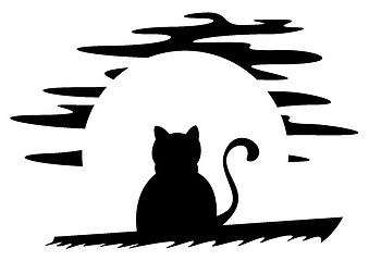 Image showing Cat on roof