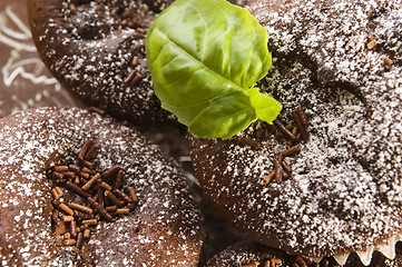 Image showing Homemade chocolate muffins