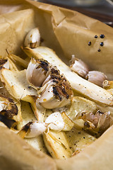 Image showing Grilled parsley and garlic in honey sauce 