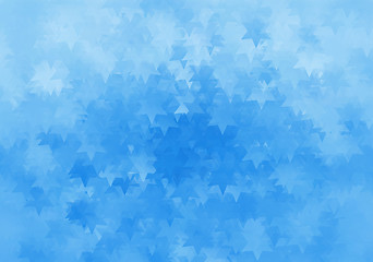 Image showing Abstract blue background with stars