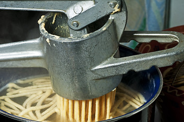 Image showing German noodle machine for spaetzle