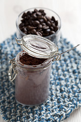 Image showing Cocoa powder in glass jar