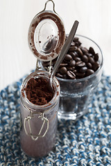 Image showing Cocoa powder in glass jar