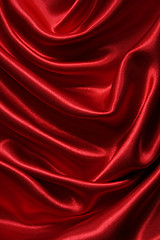 Image showing Smooth elegant red silk can use as background 