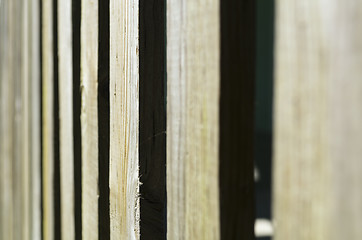 Image showing Unpainted Wooden Fence