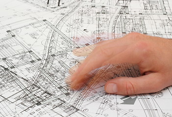 Image showing architect shaking his fingers