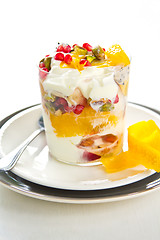 Image showing Fruits yogurt