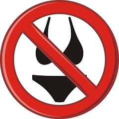 Image showing Warning naturism Sign 