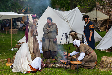 Image showing Medieval People Cooking
