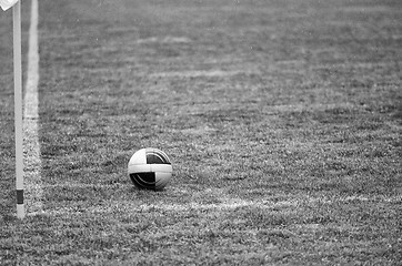 Image showing Soccer Ball near the Corner