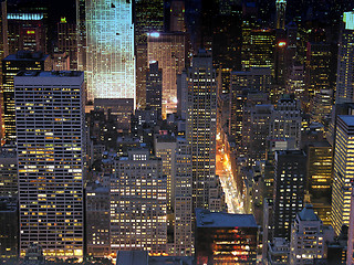 Image showing Night View of New York City