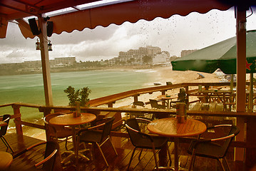 Image showing Pub near Princess Juliana Airport during a Storm