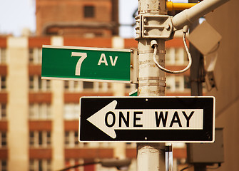 Image showing 7th Avenue Street Sign in New York - Manhattan