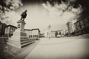 Image showing Central Square in Pisa, Fisheye view