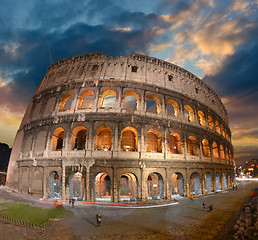 Image showing Wonderful view of Colosseum in all its magnificience - Autumn su