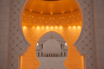 Image showing Detail of Abu Dhabi Sheikh Zayed White Mosque